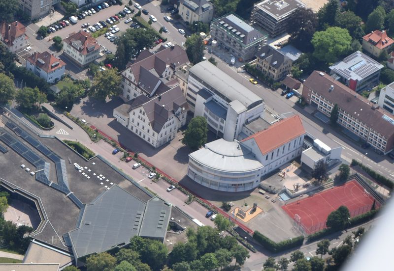 St. Josef in Schwäbisch Gmünd - Luftbild des Schulkomplexes
